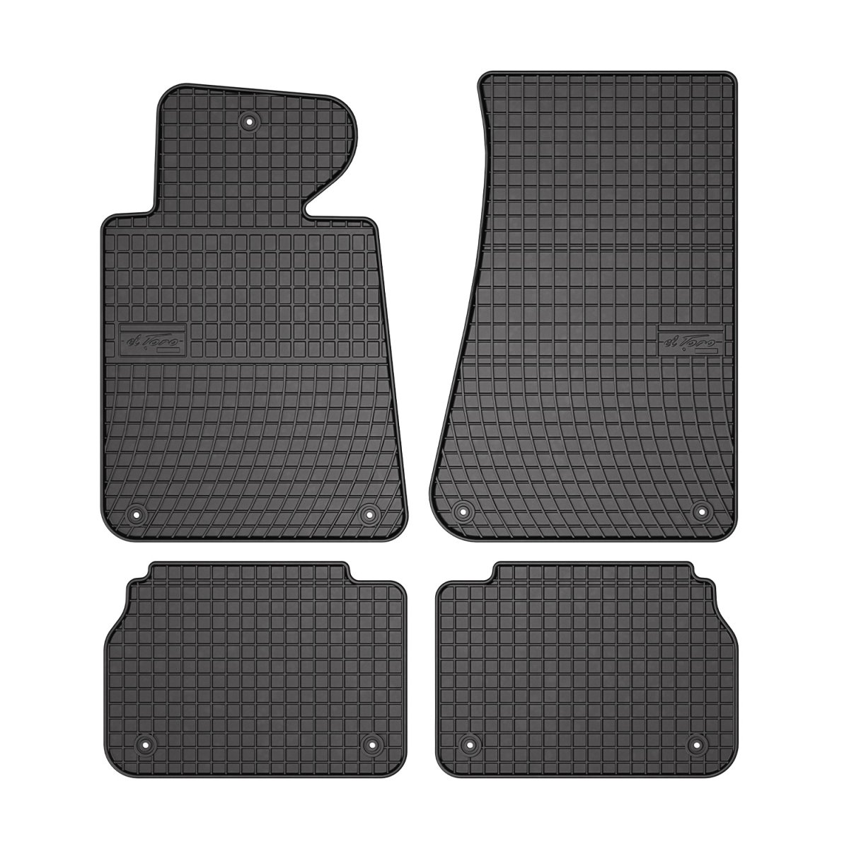 BMW 5 SERIES Floor Mats - Omac - El Toro Rubber - Black - '88-'96